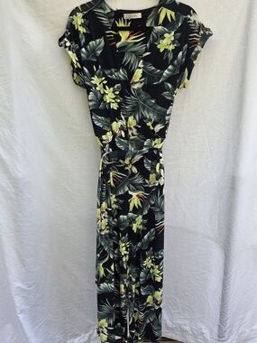 Oasis Black Tropical Floral Jumpsuit